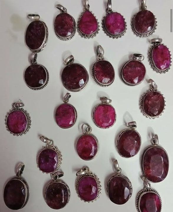 sterling silver ruby pendents uploaded by business on 12/1/2021