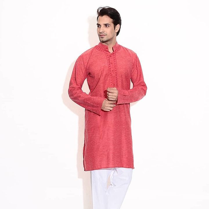 Design No 1412. Red casual kurta uploaded by business on 9/23/2020