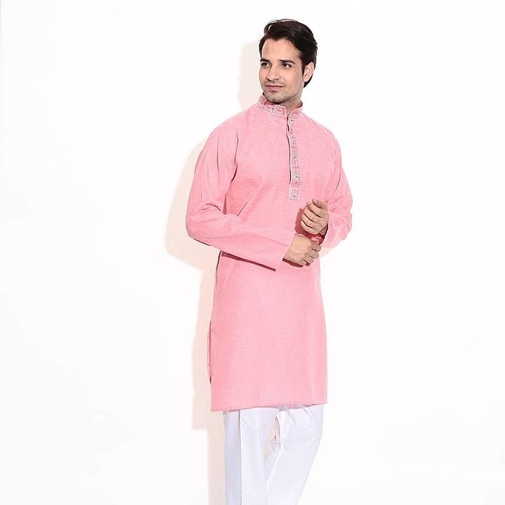 Design No 1410. Pink casual kurta uploaded by business on 9/23/2020