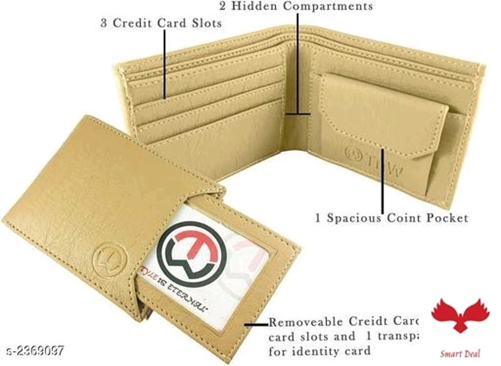 Classic Attractive Artificial Leather Solid Men's Slide Wallets  uploaded by business on 6/6/2020
