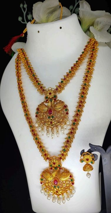 Golden necklace set uploaded by Imitation Jewellery on 12/2/2021