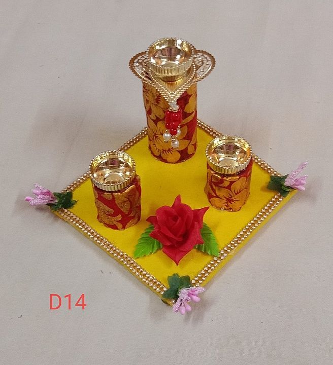 Tea light diya stand uploaded by Krishna art creations on 9/23/2020