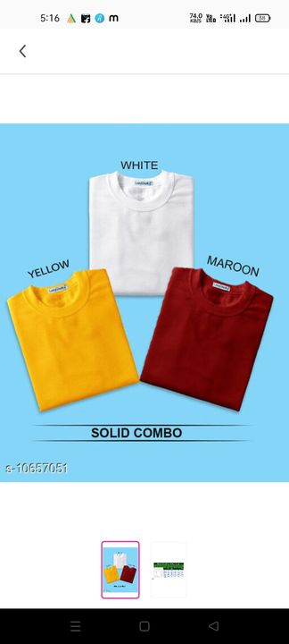 Three multiple colours T-shirt uploaded by business on 12/2/2021