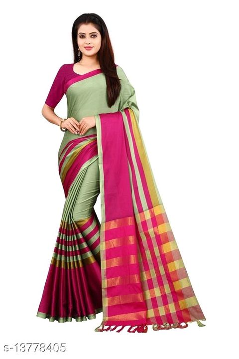 Women designer casual Attractive cotton saree uploaded by Hardik general store on 12/2/2021