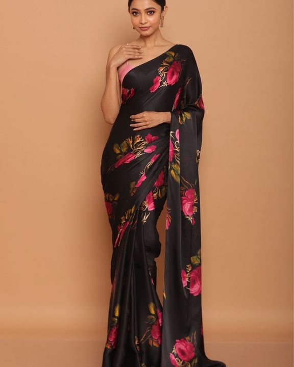 satin printed Saree  uploaded by business on 12/2/2021
