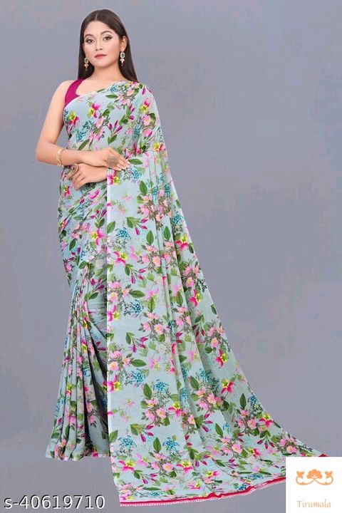 Fashionable georgette saree uploaded by business on 12/2/2021