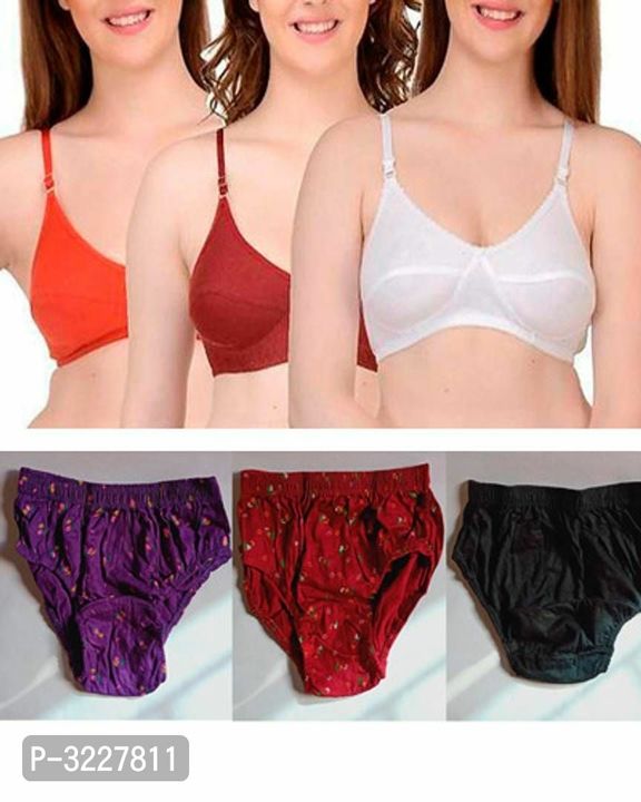 Post image Women's Regular wear Multicolored bra and brief combo
Women's Regular wear Multicolored bra and brief combo
*Color*: Multicolored
*Fabric*: Cotton Spandex
*Type*: Bra &amp; Panty Set
*Sizes*: S (Bust 30.0 inches, Waist 30.0 inches), M (Bust 32.0 inches, Waist 32.0 inches), L (Bust 34.0 inches, Waist 34.0 inches), XL (Bust 36.0 inches, Waist 36.0 inches)
*This catalog has products that are non-returnable
⚡⚡ Hurry, 6 units available only 

 🆕 Avail 100% cashback on all your orders in MyShopPrime Wallet
💸 Use 5% flat off on all prepaid orders


https://myshopprime.com/collections/392271029
Rs 250