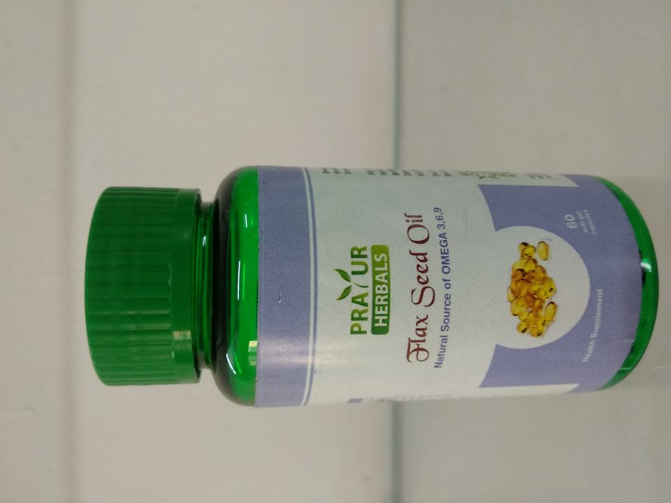 Flaxseed oil soft gel capsule uploaded by PRAYUR HERBALS on 12/3/2021