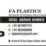 Business logo of FA Plastics