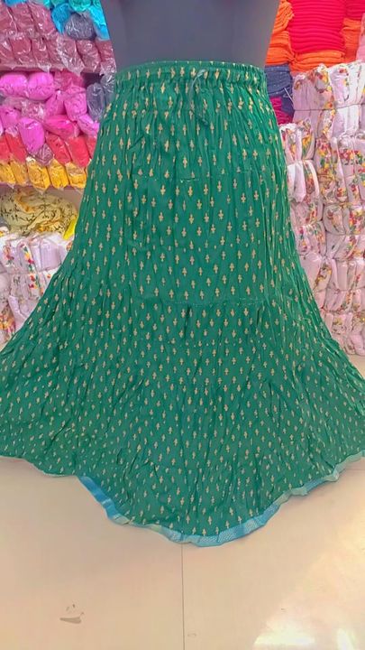 Reyon Fabric print full skirt uploaded by business on 12/4/2021