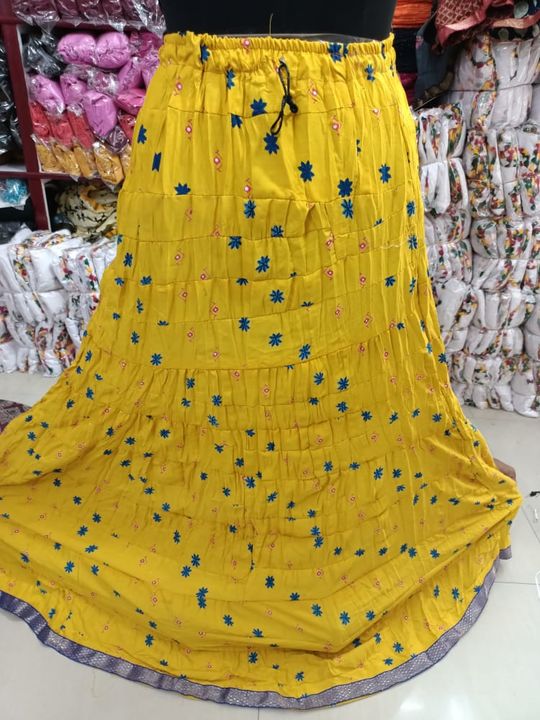 Reyon Fabric print full skirt uploaded by Rangrez Creation  on 12/4/2021