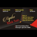 Business logo of Aqsha batik suits