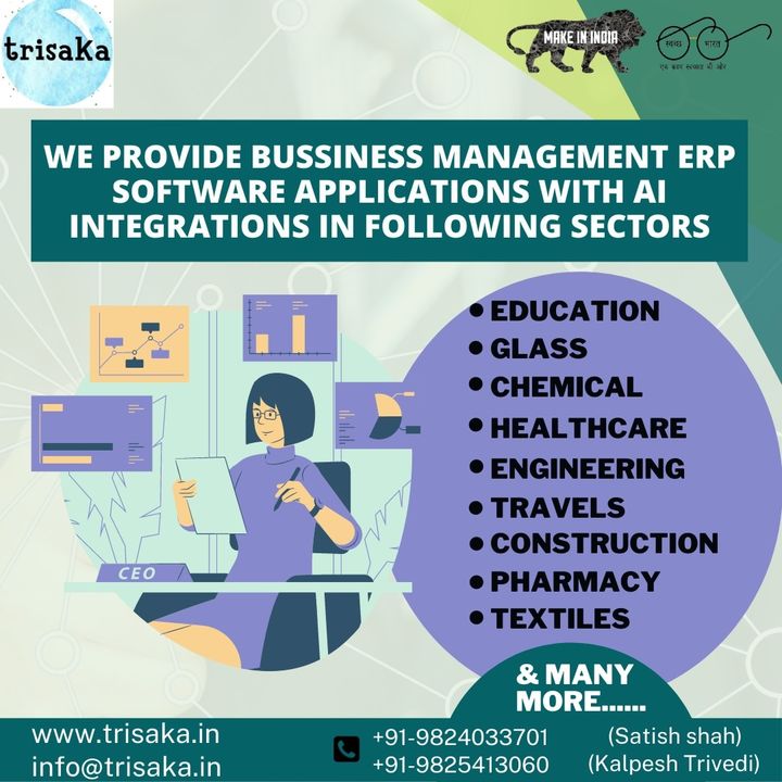 Post image Hey! Checkout my new collection called www.trisaka.in  ERP Software application .