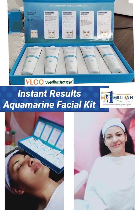 Aquamarine facial kit uploaded by Vlcc Wellscience on 12/4/2021