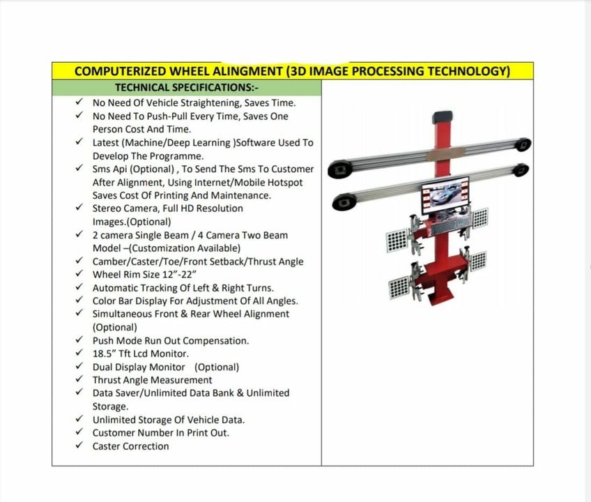 3d wheel alignment  machine uploaded by Prisma Automobile industry on 12/4/2021