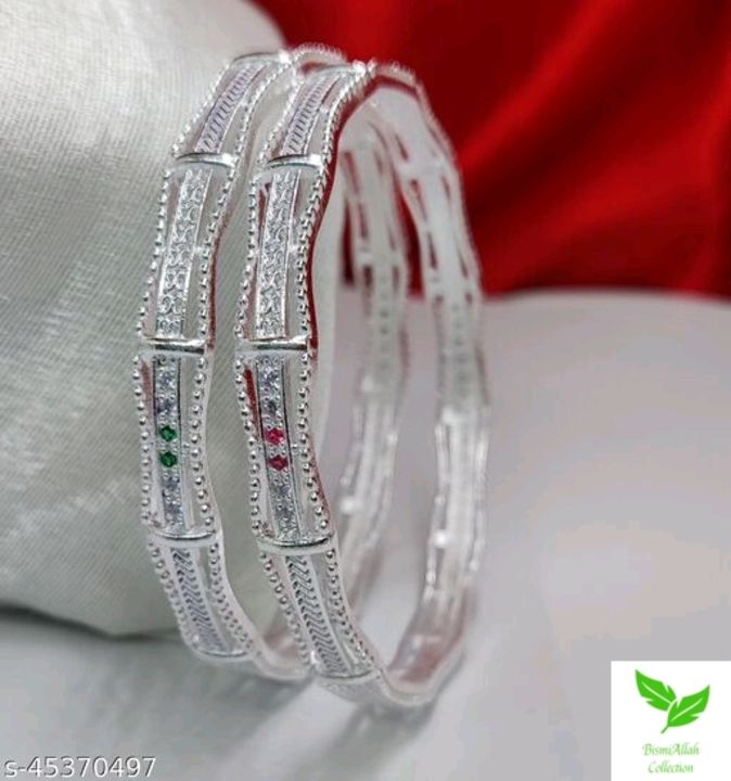 Silver plated bangles uploaded by business on 12/4/2021