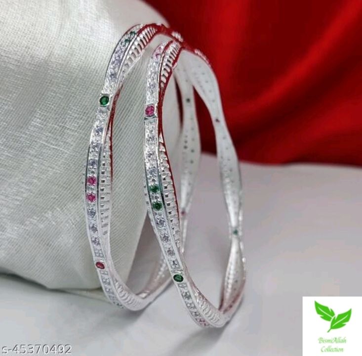 Product image of Silver plated bangles, price: Rs. 350, ID: silver-plated-bangles-87ebf7ed