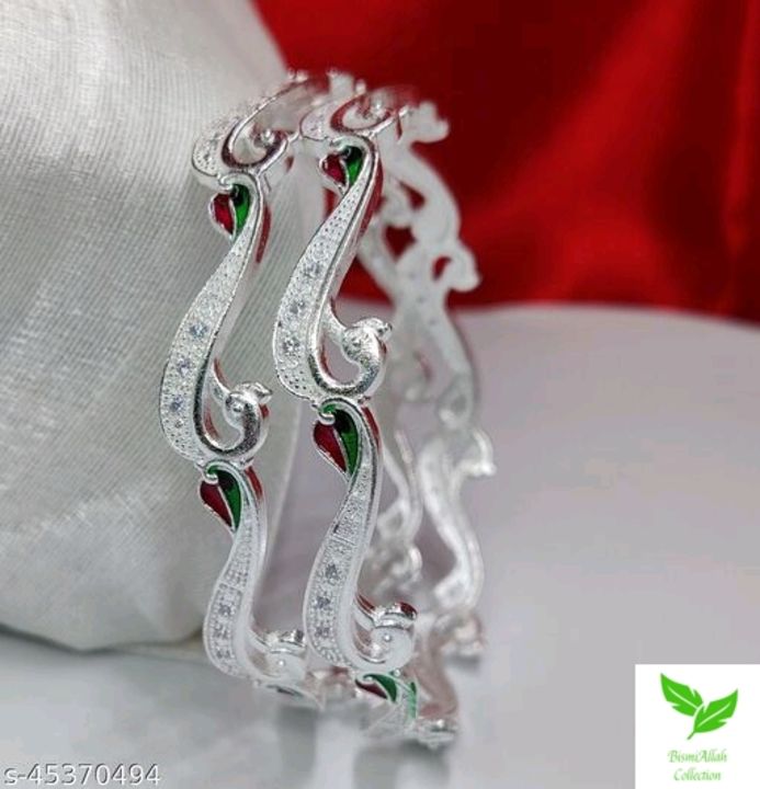 Product image of Silver plated bangles, price: Rs. 350, ID: silver-plated-bangles-80c0050e