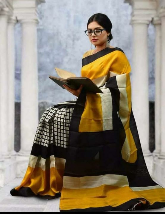 Pure Bishnupur Silk Block Printed Saree uploaded by Tara Ma Shopping Centre on 12/4/2021