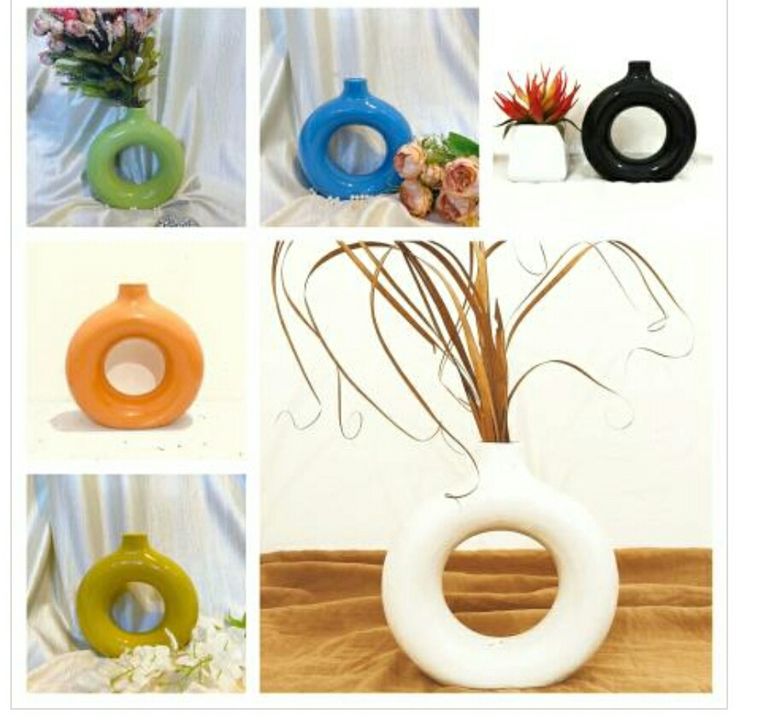 Glossy donut vases uploaded by KANZ India on 12/5/2021