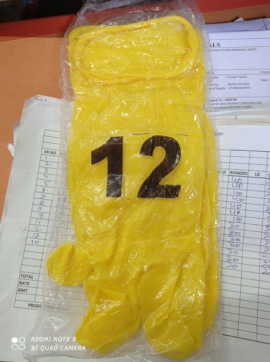 12" Yellow PVC Glove  uploaded by Raj Enterprises on 12/5/2021