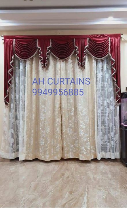 Door curtain with valance uploaded by National handloom on 12/5/2021