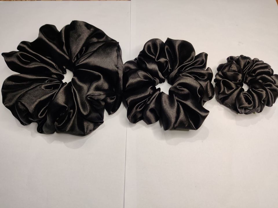 Scrunchies satin black and best quality  uploaded by Bindupriya designer studio on 12/5/2021