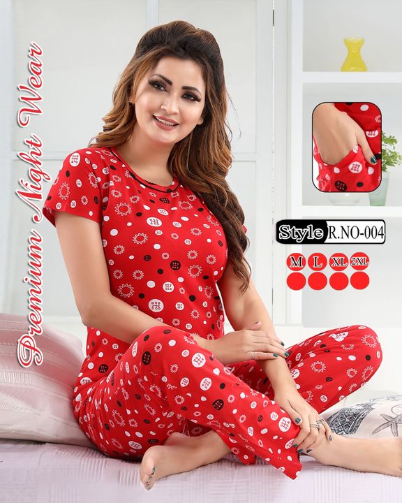 Printed Nightsuits uploaded by Muskan textile on 12/5/2021