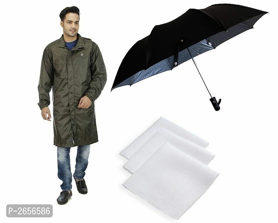 Long Rain Coat With Umbrella & Handkerchief uploaded by Naav Shopping on 6/6/2020