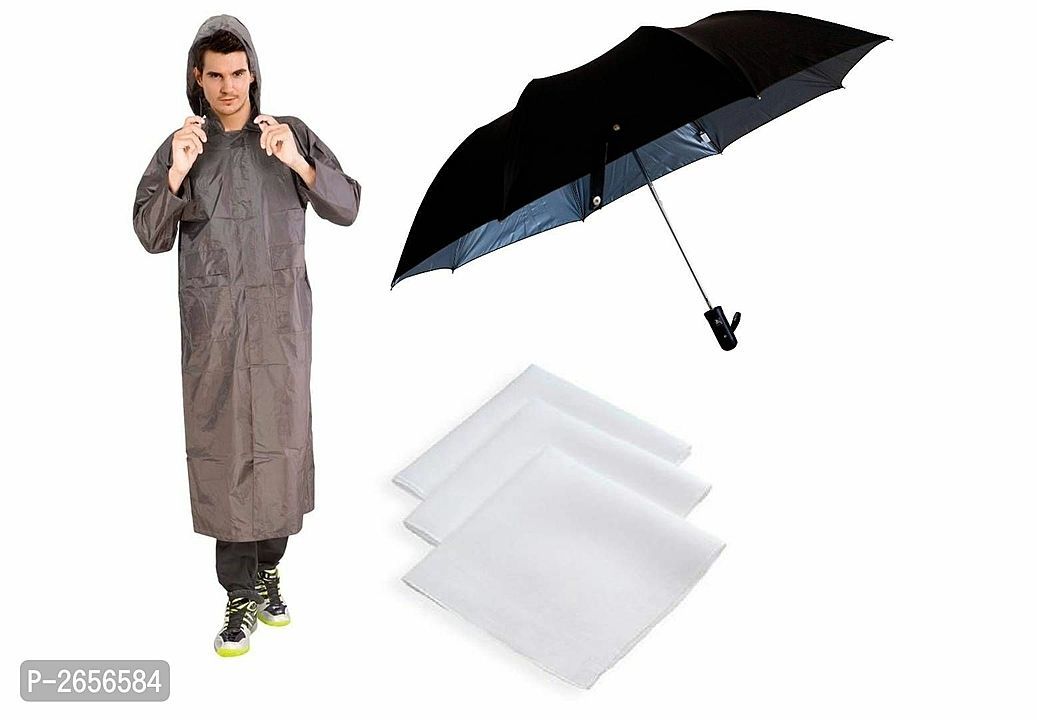 Long Rain Coat With Umbrella & Handkerchief uploaded by Naav Shopping on 6/6/2020
