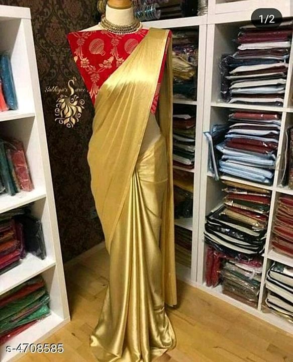 Checkout this hot & latest Sarees
Stylish Satin Women's Saree
Saree Fabric: Satin
Blouse: Separate B uploaded by Dress collection on 9/24/2020