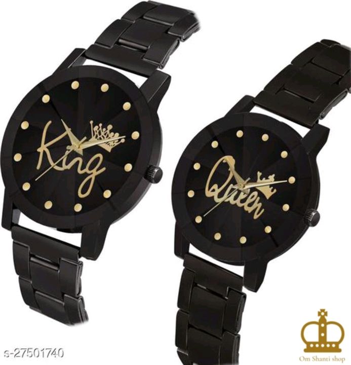 Skylark Crystal-King Queen-Chain-Couple Premium Quality Designer Fashion Analog Watch - For Men & Wo uploaded by business on 12/6/2021