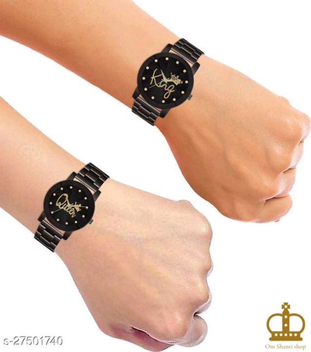 Skylark Crystal-King Queen-Chain-Couple Premium Quality Designer Fashion Analog Watch - For Men & Wo uploaded by Omshanti shop on 12/6/2021