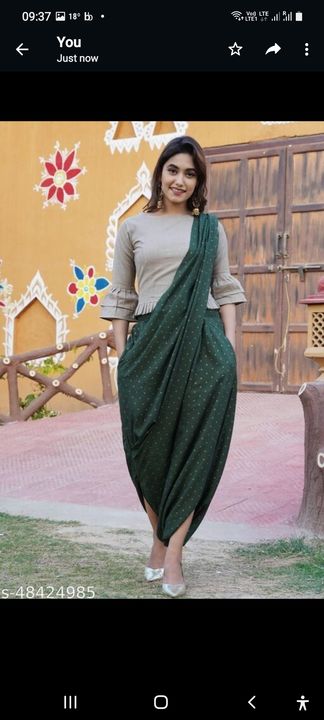 Kurti with dhoti uploaded by business on 12/6/2021