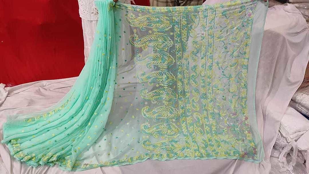 Chiffon Saree with Resham work uploaded by business on 9/24/2020