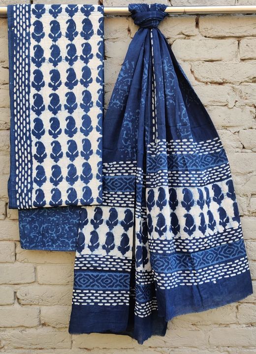 Cotton dupatta suits  uploaded by Onnline business  on 12/6/2021