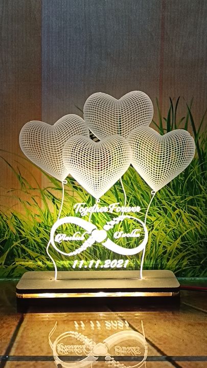 Heart 3D illusion Lamp uploaded by BusinessJi.com on 12/6/2021
