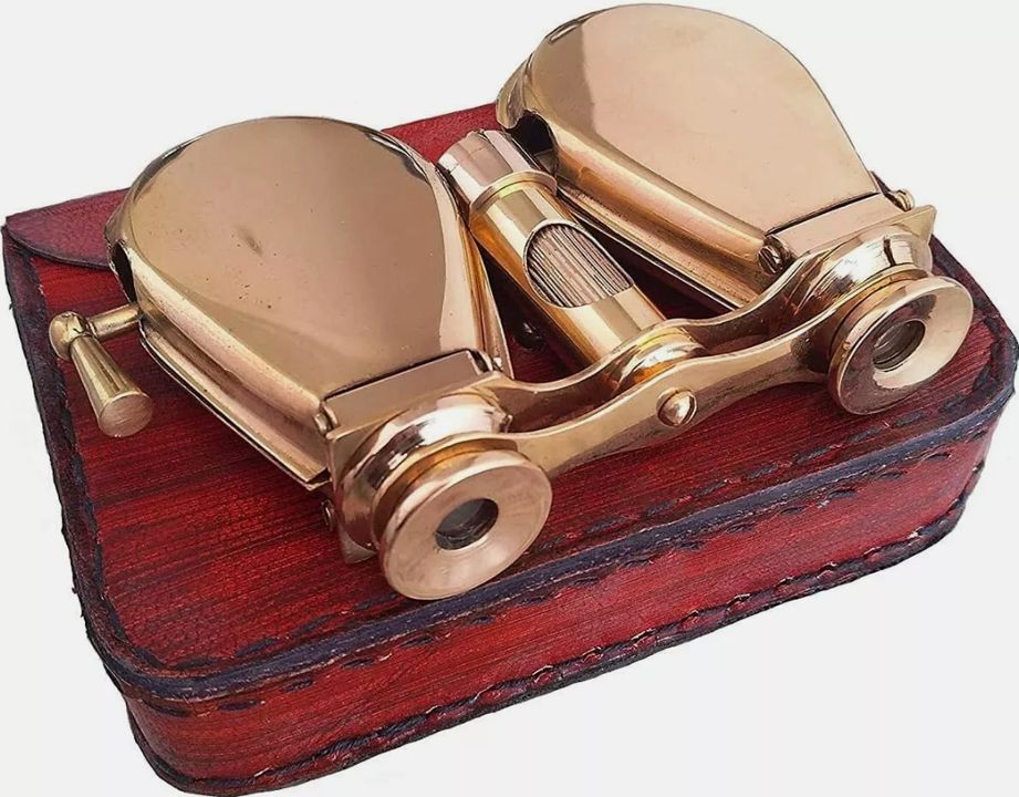 Brass binocular leather box uploaded by business on 12/6/2021