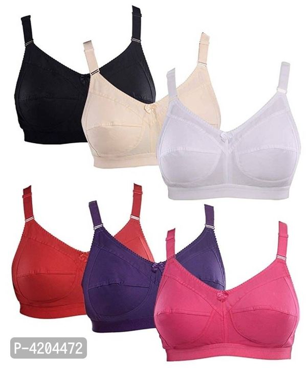 *Women Basic Regular Bra Pack Of 6 uploaded by Shop Online Buy now Low prices🛍️💸 on 12/7/2021