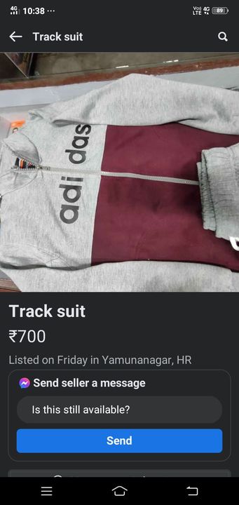 Track suit uploaded by business on 12/7/2021