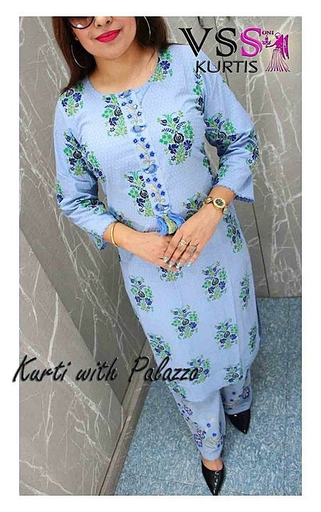 Cotton Kurti with Plazo uploaded by business on 9/24/2020