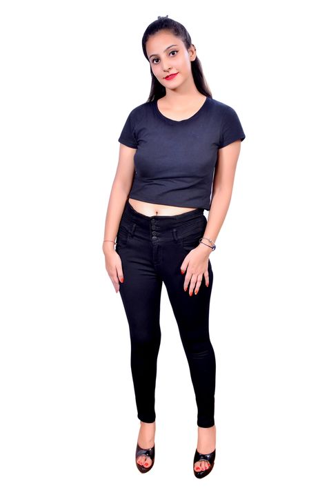 4 button black jeans women uploaded by business on 12/7/2021