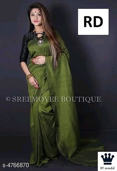 Charli solid cotton silk saree uploaded by All in HeAr on 9/24/2020
