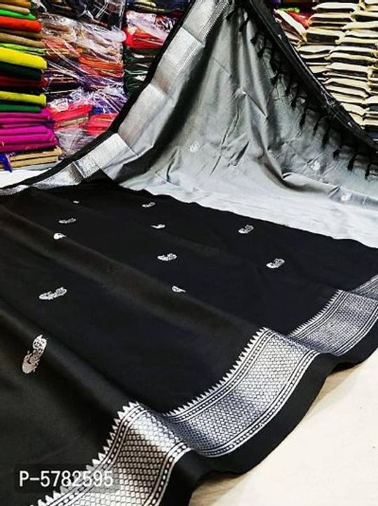 Stylish Cotton Silk Zari Border Saree With Blouse Piece
 uploaded by business on 12/8/2021