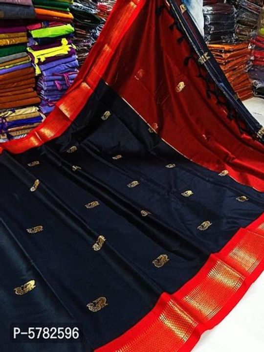 Stylish Cotton Silk Zari Border Saree With Blouse Piece
 uploaded by business on 12/8/2021