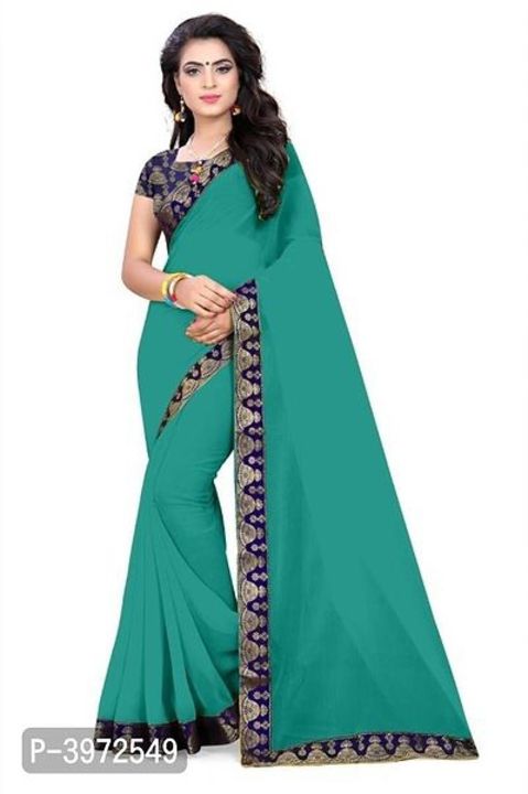 Women's Beautiful Marble Chiffon Saree With Brocade Blouse uploaded by business on 12/8/2021