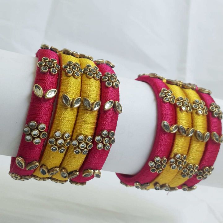 Post image Bridal Silkthread Bangles
Can be customized..
Resellers Welcome..
Wholesale and retail..
Return gifts also available
Only true buyers contact plz .
Dm for queries..
Whatsapp 9688236666