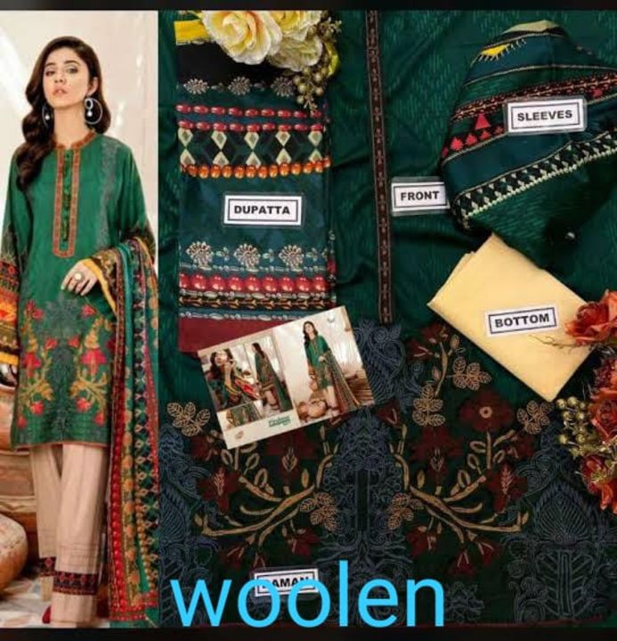 Pakistani woollen suit uploaded by Aleena fashion house on 12/8/2021