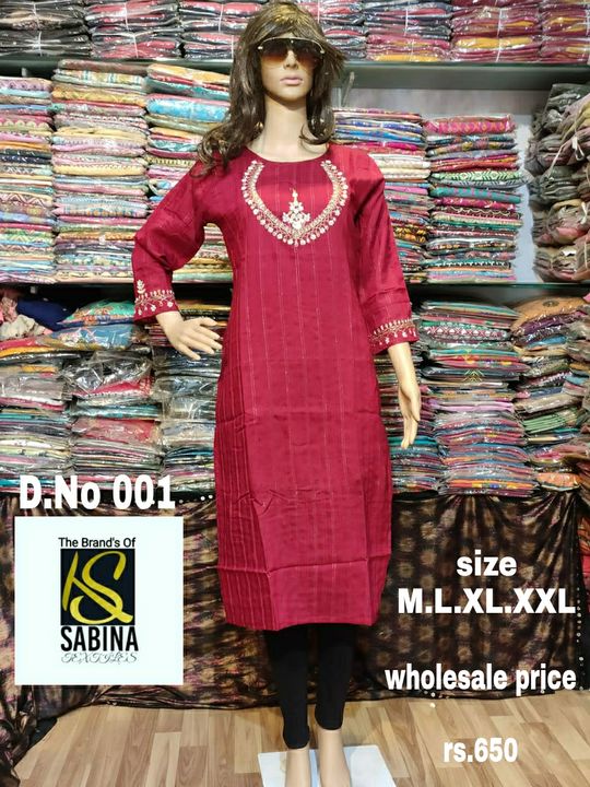 Post image The Brand's Of
🛍️🛒 SabinaTextiles🛒🛍️
New Design Ready
  Show Room Varieties All Fabric Guaranteed Heavy
Bridal Where kurtis Full Hand Work and with Attached Cotton Aster (inner) and intarloc estich
Size.M.L.XL.XXL
Only wholesale