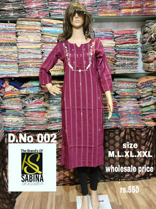 Post image The Brand's Of
🛍️🛒 SabinaTextiles🛒🛍️
New Design Ready
  Show Room Varieties All Fabric Guaranteed Heavy
Bridal Where kurtis Full Hand Work and with Attached Cotton Aster (inner) and intarloc estich
Size.M.L.XL.XXL
Only wholesale